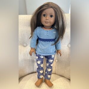 2013 Truly Me Doll #59 Brown Long Hair & Eyes Tan Skin Polar Bear Pajamas Panty